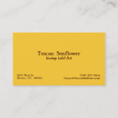 Elegant Visitekaartje voor etiket van fruitgewasse (Achterkant)