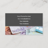 Elegant visitekaartje voor financiële deskundigen (Achterkant)