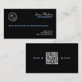 Elegant Visitekaartje voor fotografie met QR-code  (Voorkant / Achterkant)