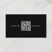 Elegant Visitekaartje voor fotografie met QR-code  (Achterkant)