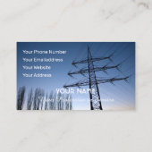 Elegant visitekaartje voor hoogspanningsdeskundige (Achterkant)