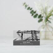 Elegant visitekaartje voor hoogspanningsdeskundige (Staand voorkant)