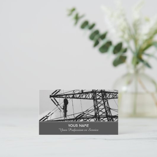 Elegant visitekaartje voor hoogspanningsdeskundige (Staand voorkant)