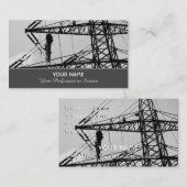 Elegant visitekaartje voor hoogspanningsdeskundige (Voorkant / Achterkant)