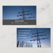 Elegant visitekaartje voor hoogspanningsdeskundige (Voorkant / Achterkant)