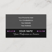 Elegant visitekaartje voor mousserende diensten (Achterkant)