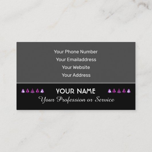 Elegant visitekaartje voor mousserende diensten (Achterkant)