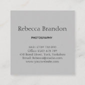 Elegant Visitekaartje voor persoonlijke fotografie (Achterkant)