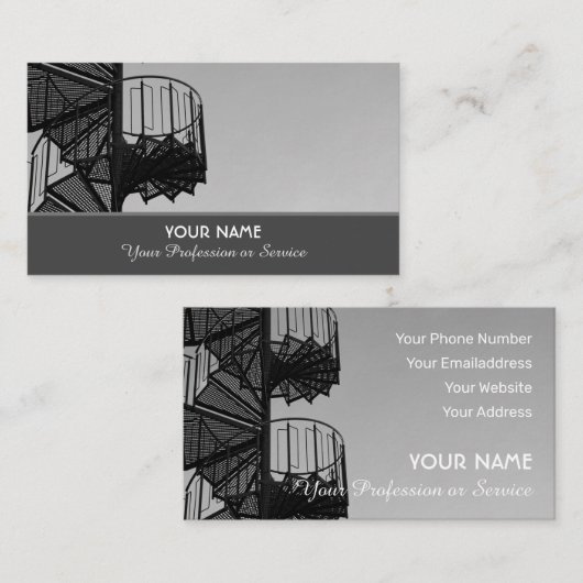 Elegant visitekaartje voor roltrappen (Voorkant / Achterkant)