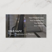 Elegant visitekaartje voor roltrappen (Achterkant)