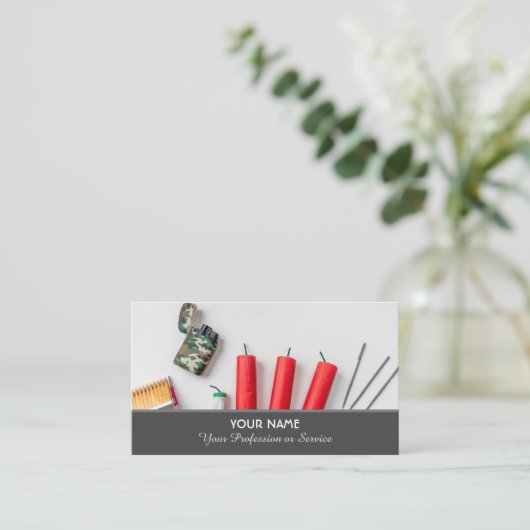 Elegant visitekaartje voor vuurwerk (Staand voorkant)