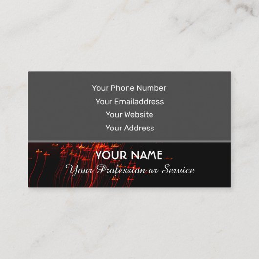 Elegant visitekaartje voor vuurwerk (Achterkant)