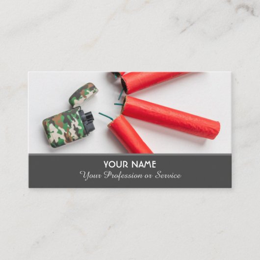 Elegant visitekaartje voor vuurwerk (Voorkant)