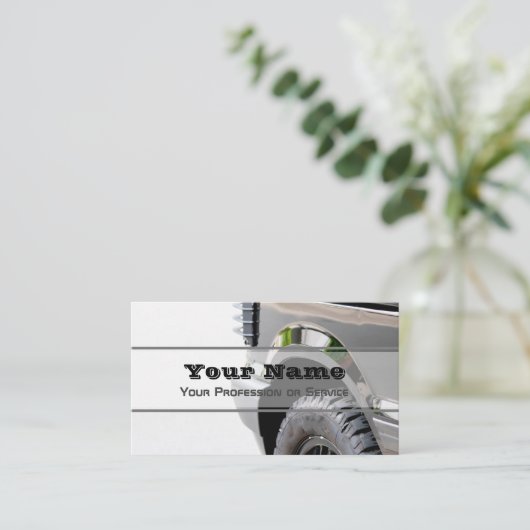 Elegant visitekaartje voor wiel- en banddeskundige (Staand voorkant)