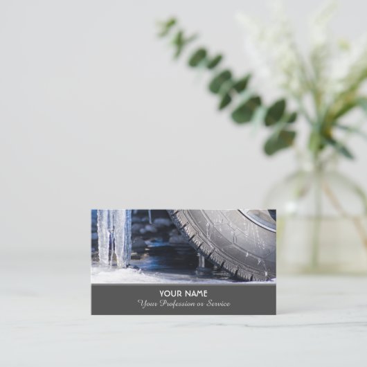 Elegant visitekaartje voor wiel- en banddeskundige (Staand voorkant)