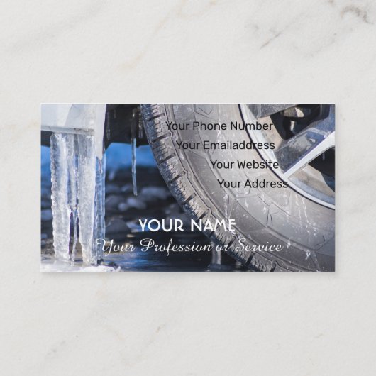 Elegant visitekaartje voor wiel- en banddeskundige (Achterkant)