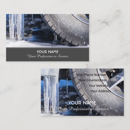 Elegant visitekaartje voor wiel- en banddeskundige (Voorkant / Achterkant)