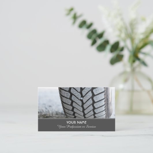 Elegant visitekaartje voor wiel- en banddeskundige (Staand voorkant)