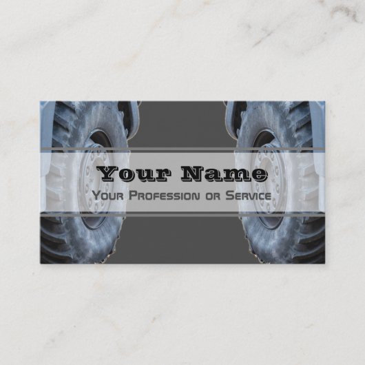 Elegant visitekaartje voor wiel- en banddeskundige (Voorkant)