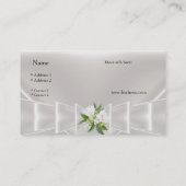 Elegant Visitekaartje Witte Zijde Bloemboog (Achterkant)