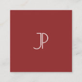 Elegant Visitekaartjes Monogram Trend Colors (Voorkant)