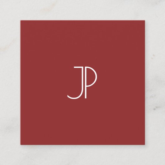 Elegant Visitekaartjes Monogram Trend Colors (Voorkant)