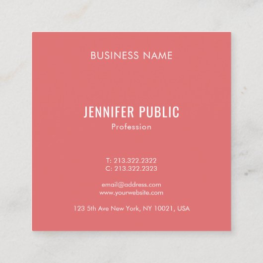 Elegant Visitekaartjes Monogram Trend Colors (Achterkant)