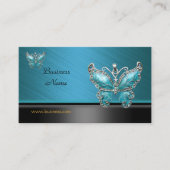Elegant Visitekaartjes vlinder Blauwgroen blauw (Voorkant)