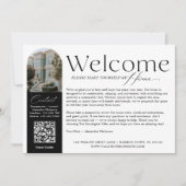 Elegant Visitor Greeting Vacation Rental Welcome Bedankkaart (Voorkant)