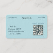 Elegant visrestaurant | FISH-Logo en QR-code Visitekaartje (Achterkant)