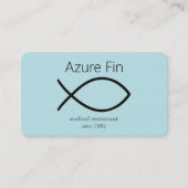 Elegant visrestaurant | FISH-Logo en QR-code Visitekaartje (Voorkant)