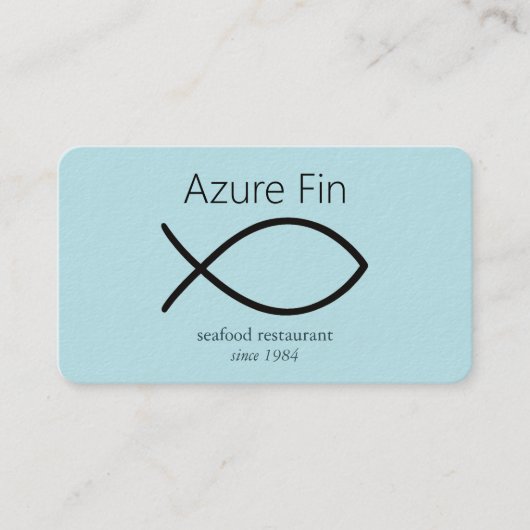 Elegant visrestaurant | FISH-Logo en QR-code Visitekaartje (Voorkant)