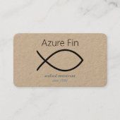 Elegant visrestaurant | FISH-Logo en QR-code Visitekaartje (Voorkant)