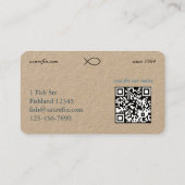 Elegant visrestaurant | FISH-Logo en QR-code Visitekaartje (Achterkant)