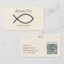 Elegant visrestaurant | FISH-Logo en QR-code