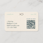 Elegant visrestaurant | FISH-Logo en QR-code Visitekaartje (Achterkant)