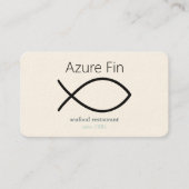 Elegant visrestaurant | FISH-Logo en QR-code Visitekaartje (Voorkant)