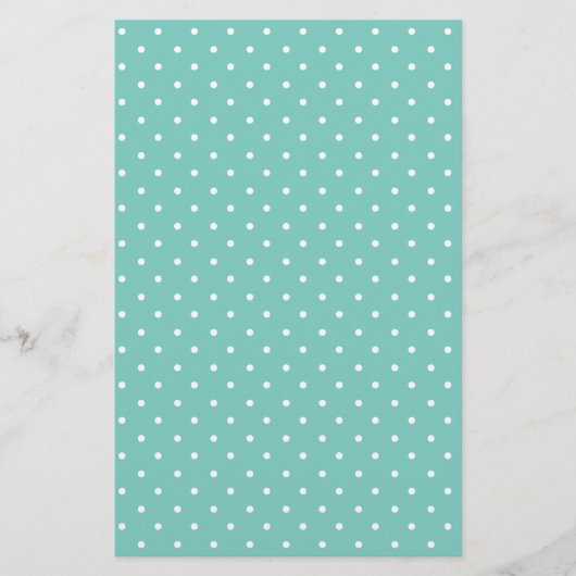 Elegant Vista Cyan Blue Polka Dot Pattern (Voorkant)