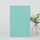 Elegant Vista Cyan Blue Polka Dot Pattern (Staand voorkant)