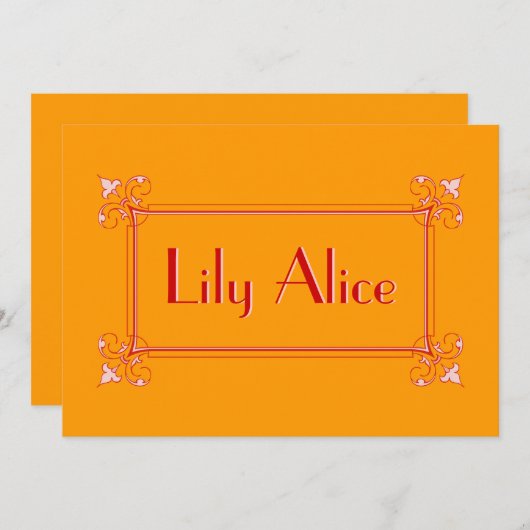 Elegant Vlaams Lijst Aankondiging (Voorkant / Achterkant)