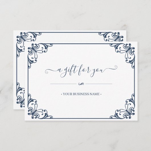 Elegant Vlaams Lijst Gepersonaliseerd Cadeaubon (Voorkant / Achterkant)