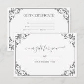 Elegant Vlaams Lijst Gepersonaliseerd Cadeaubon (Voorkant / Achterkant)