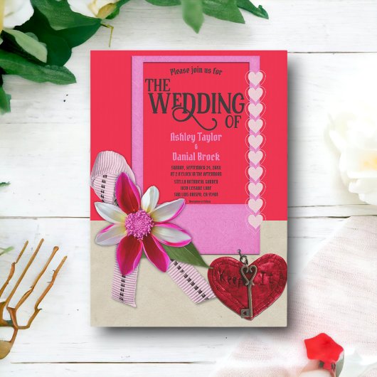 Elegant Vlaams Modern Romantic Wedding Kaart