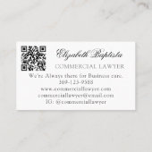 Elegant Vlaams Monogram QR-code Visitekaartje (Achterkant)