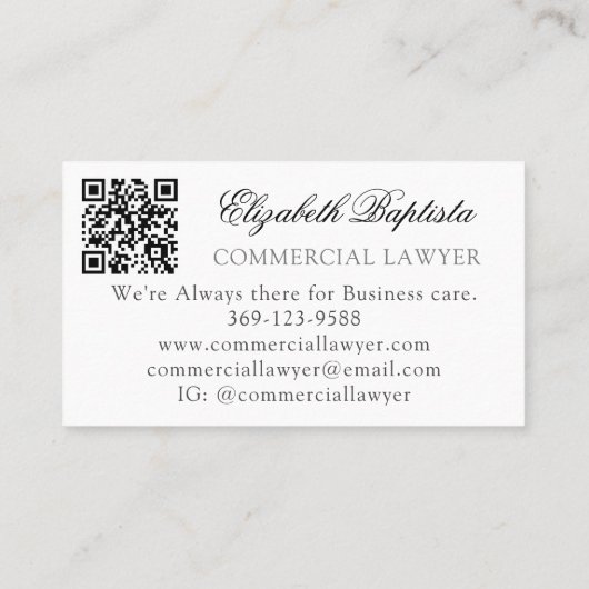 Elegant Vlaams Monogram QR-code Visitekaartje (Achterkant)