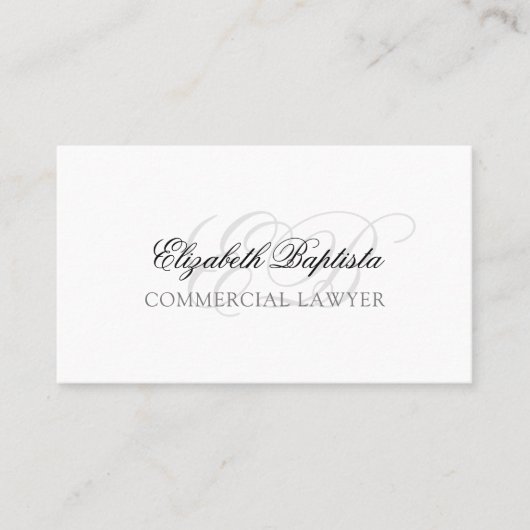 Elegant Vlaams Monogram QR-code Visitekaartje (Voorkant)