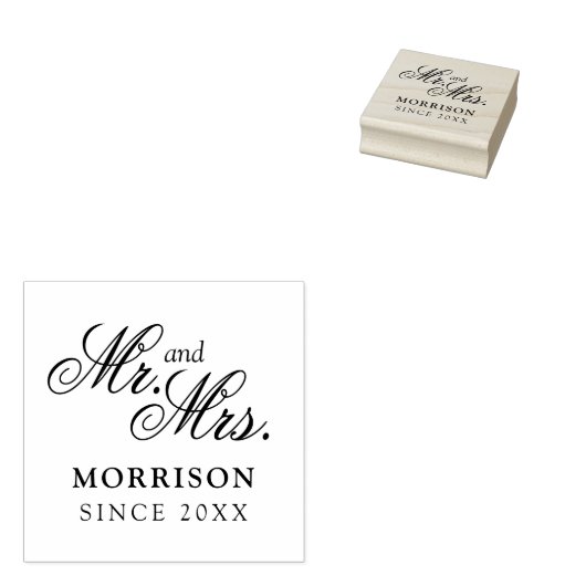 Elegant Vlaams Script Tijdloze romantische stijl Rubberstempel (Gestempeld)