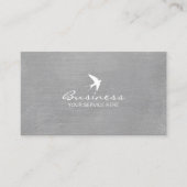 Elegant vliegend slib, geborsteld zilver visitekaartje (Voorkant)