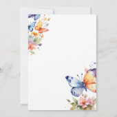 Elegant vlinder Baby shower Kaart (Achterkant)