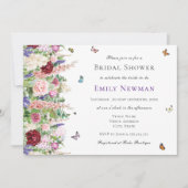 Elegant vlinder bloemig Vrijgezellenfeest Kaart (Voorkant)